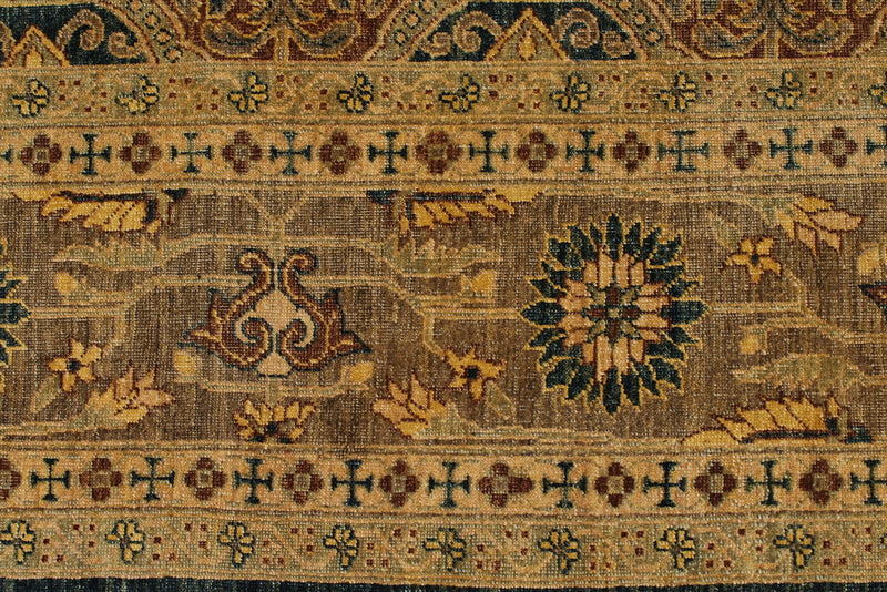 8x10 Navy and Beige Persian Rug