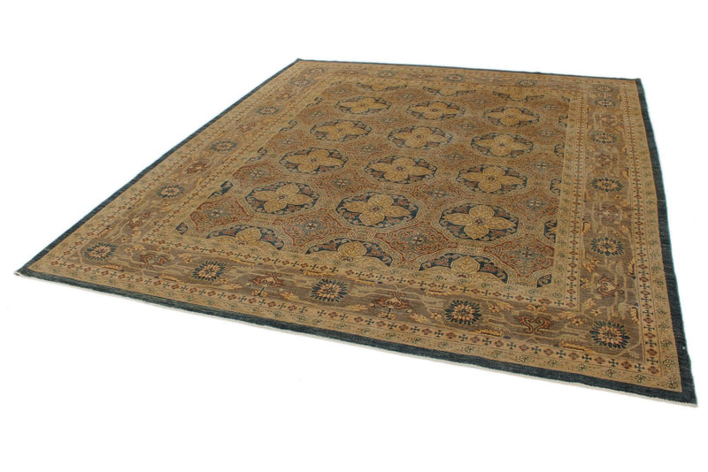 8x10 Navy and Beige Persian Rug