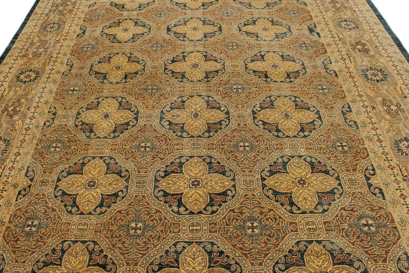 8x10 Navy and Beige Persian Rug