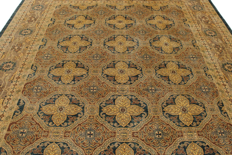 8x10 Navy and Beige Persian Rug