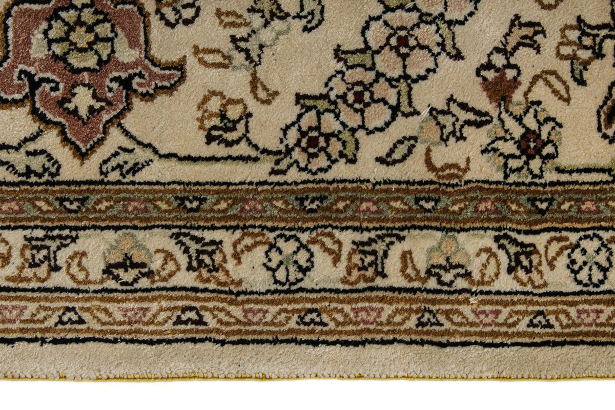 4x6 Rust and Ivory Turkish Silk Rug