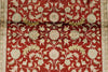 3x5 Red and Ivory Turkish Silk Rug