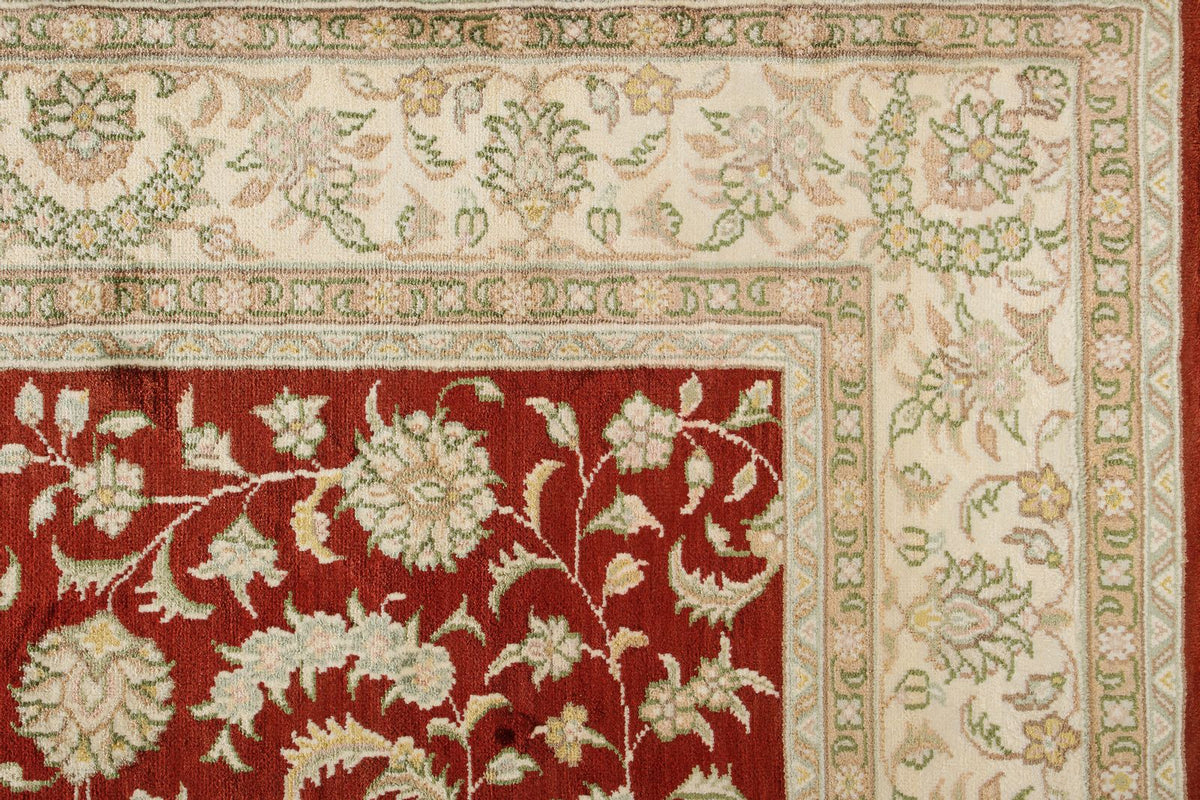 3x5 Red and Ivory Turkish Silk Rug