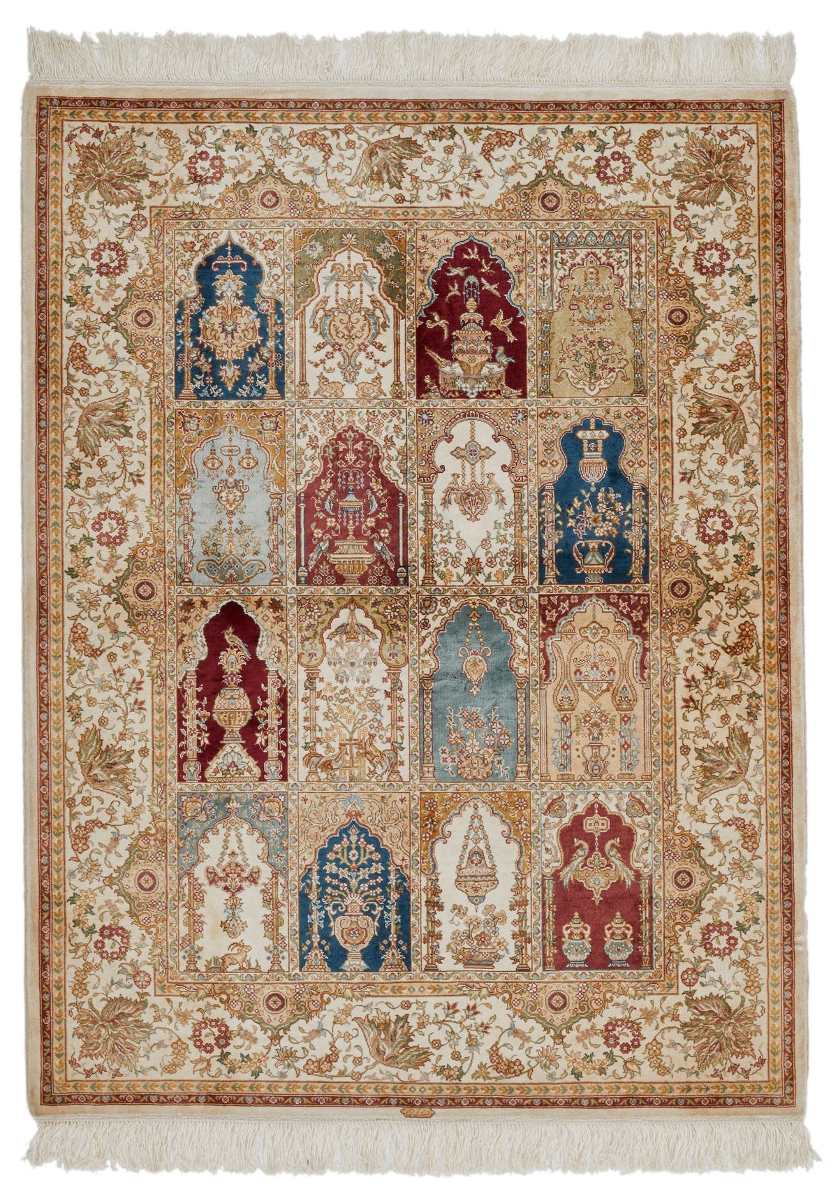 3x4 Multicolor Turkish Silk Rug