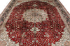 9x12 Red and Navy Turkish Silk Rug