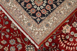 9x12 Red and Navy Turkish Silk Rug