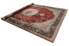 9x12 Red and Navy Turkish Silk Rug