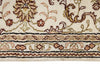 6x9 Ivory and Ivory Turkish Silk Rug