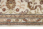 6x9 Ivory and Ivory Turkish Silk Rug