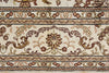 6x9 Ivory and Ivory Turkish Silk Rug