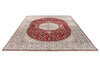 9x12 Red and Ivory Turkish Silk Rug