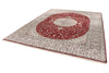 9x12 Red and Ivory Turkish Silk Rug