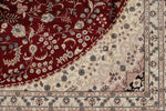 9x12 Red and Ivory Turkish Silk Rug