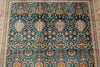 4x7 Blue and Ivory Turkish Silk Rug