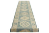 3x15 Blue and Ivory Turkish Oushak Runner