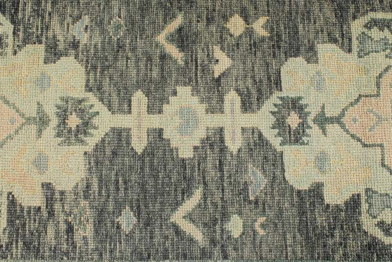 3x15 Gray and Beige Turkish Oushak Runner