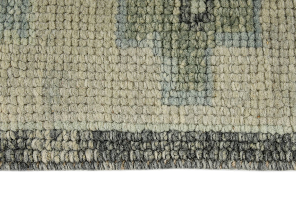 3x17 Gray and Beige Turkish Oushak Runner