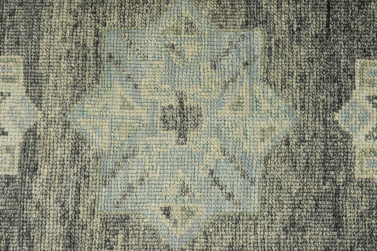 3x17 Gray and Beige Turkish Oushak Runner