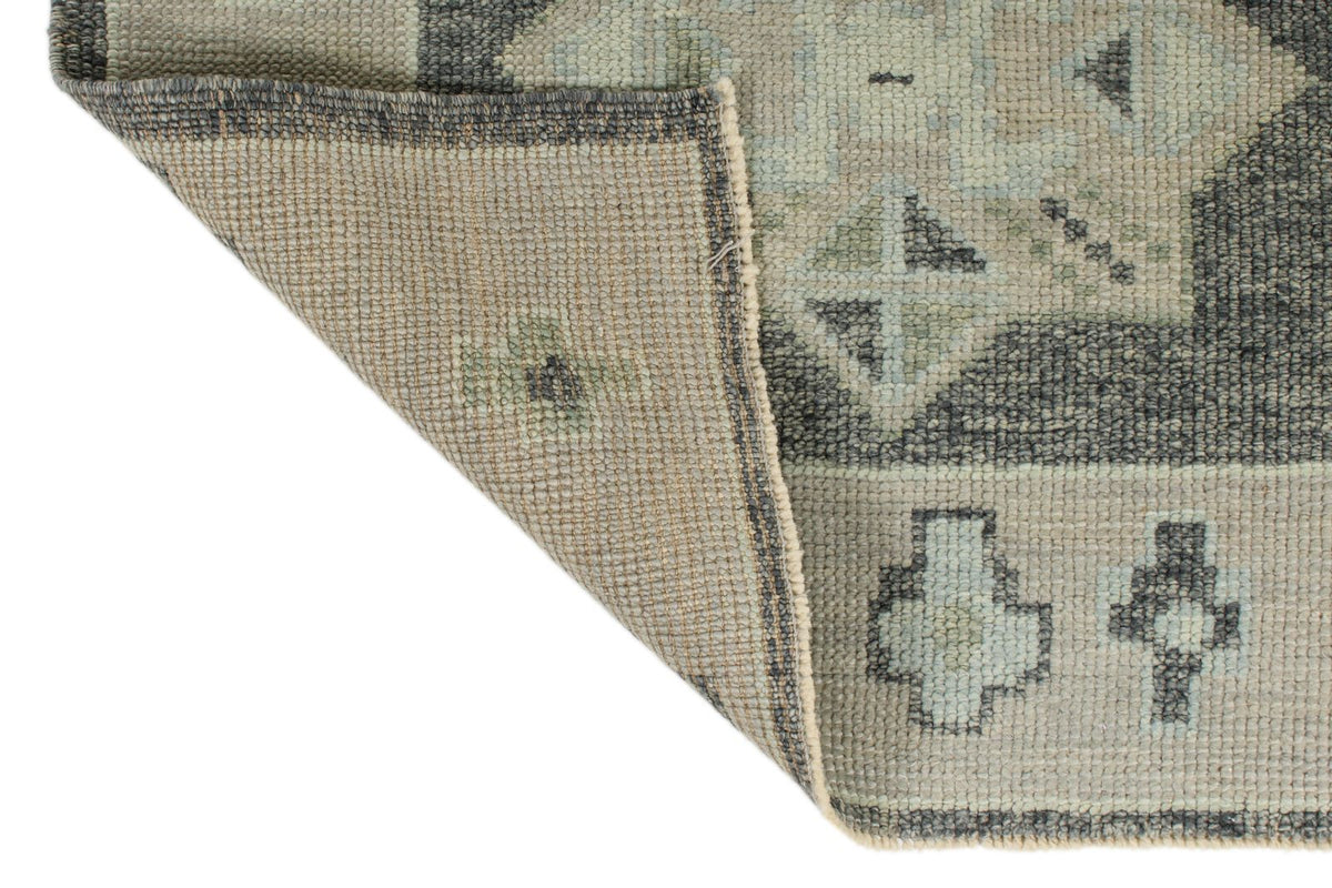 3x17 Gray and Beige Turkish Oushak Runner