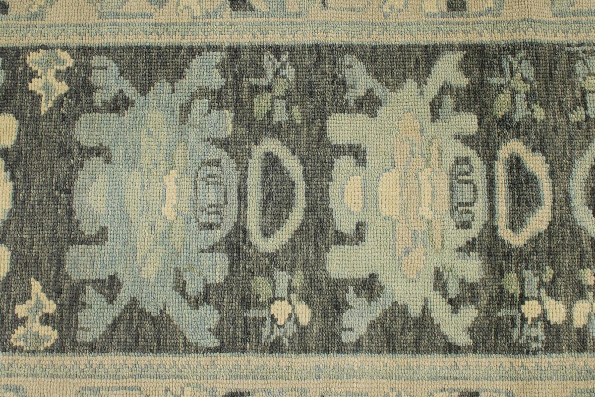 3x14 Gray and Ivory Turkish Oushak Runner