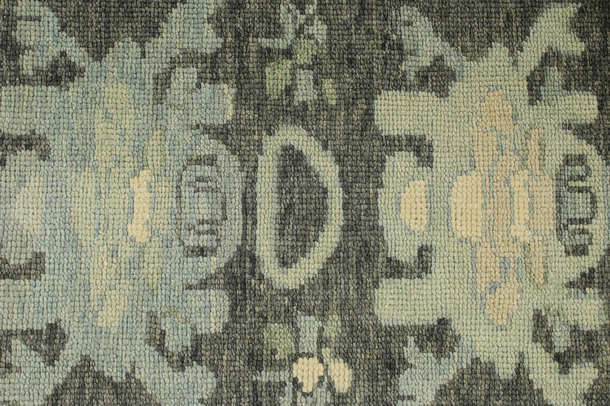 3x14 Gray and Ivory Turkish Oushak Runner