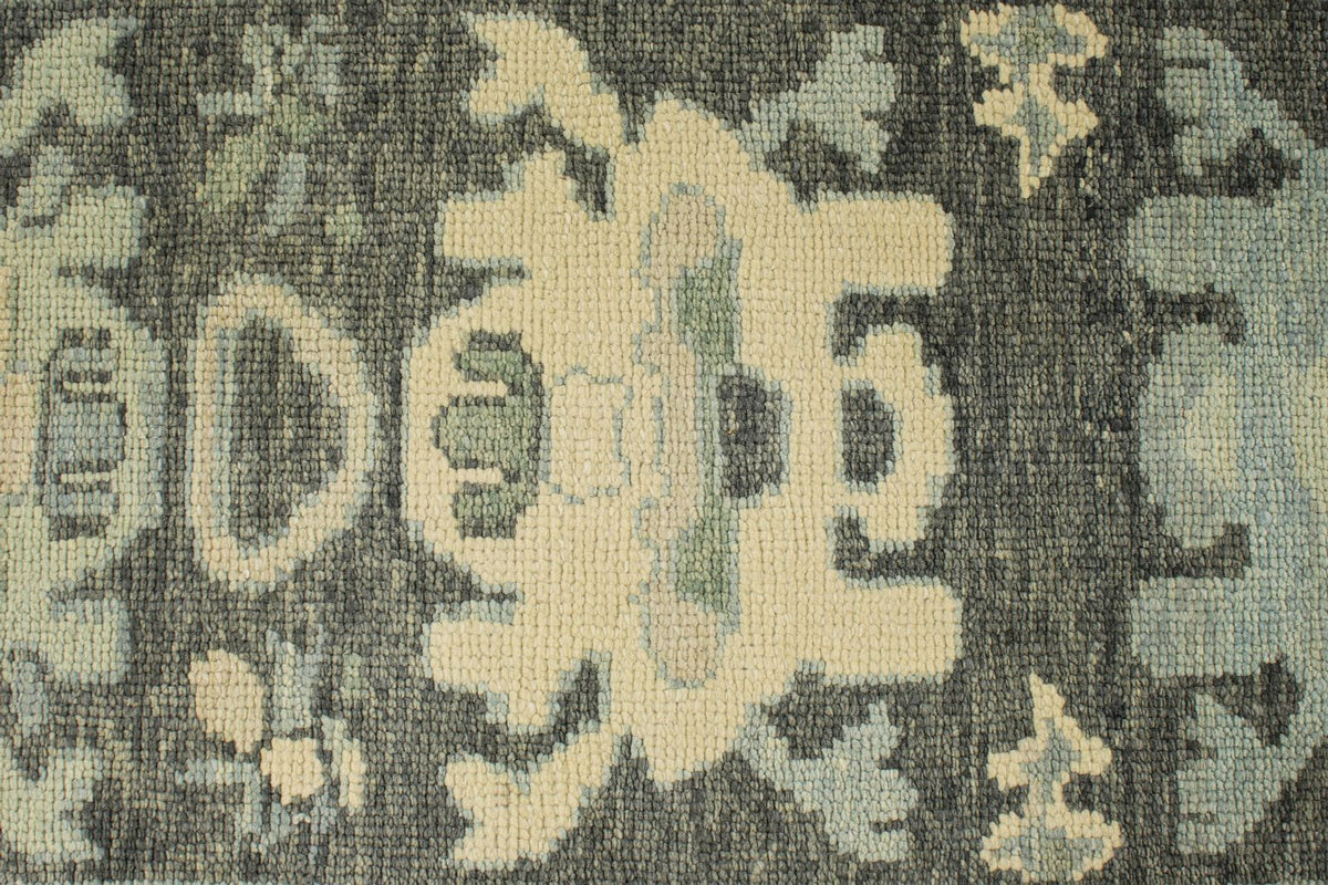 3x14 Gray and Ivory Turkish Oushak Runner