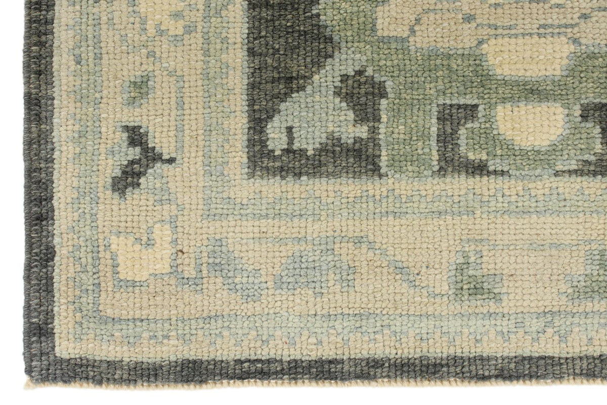 3x14 Gray and Ivory Turkish Oushak Runner