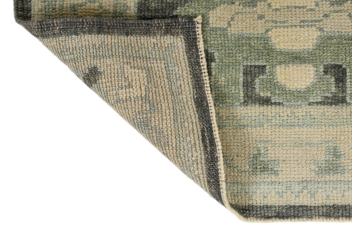3x14 Gray and Ivory Turkish Oushak Runner