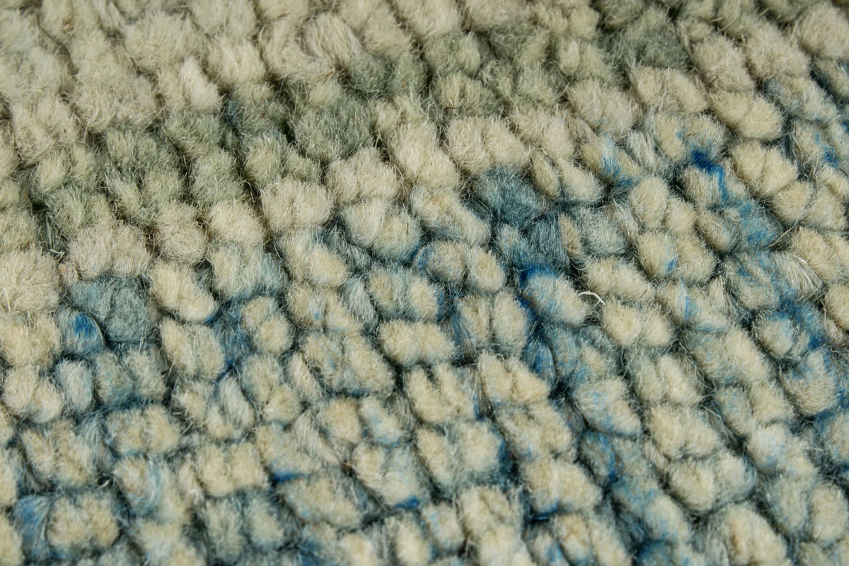 3x17 Blue and Beige Turkish Oushak Runner