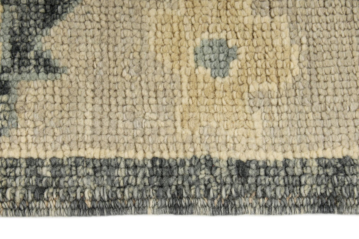 3x15 Gray and Beige Turkish Oushak Runner