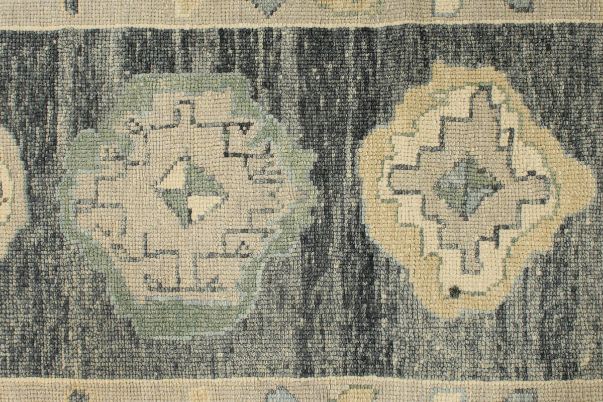 3x15 Gray and Beige Turkish Oushak Runner