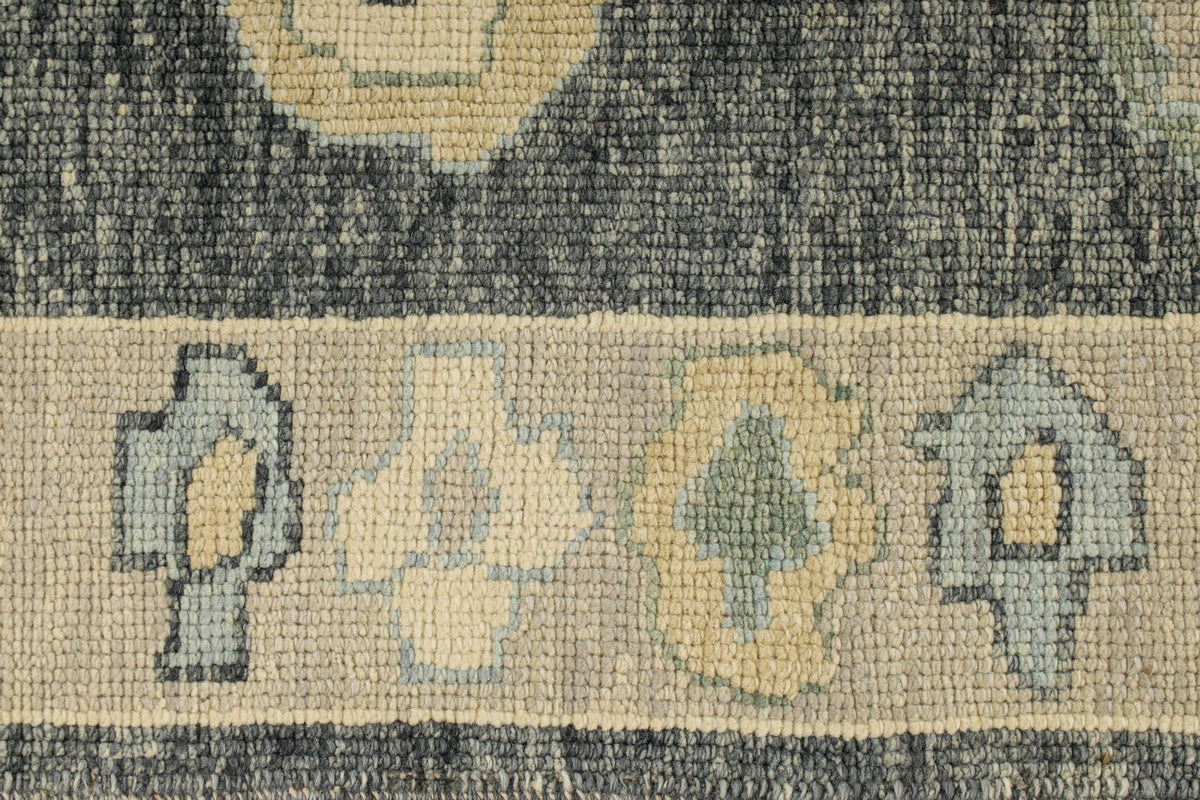 3x15 Gray and Beige Turkish Oushak Runner
