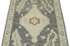 3x5 Gray and Beige Turkish Oushak Rug