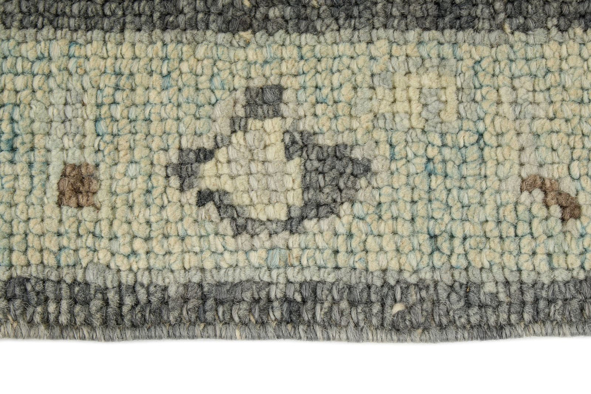 3x5 Gray and Beige Turkish Oushak Rug