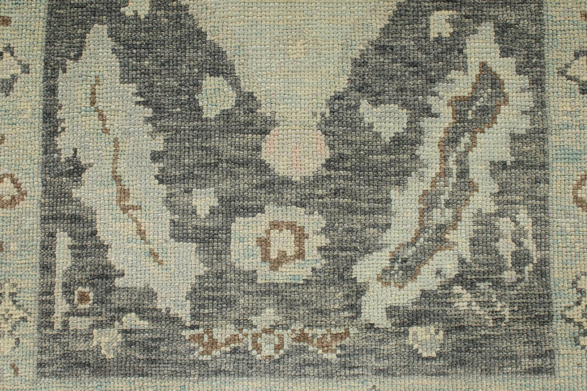 3x5 Gray and Beige Turkish Oushak Rug