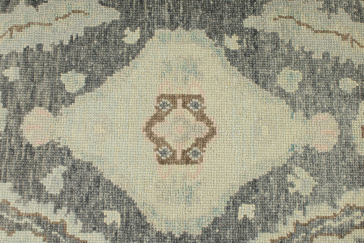 3x5 Gray and Beige Turkish Oushak Rug