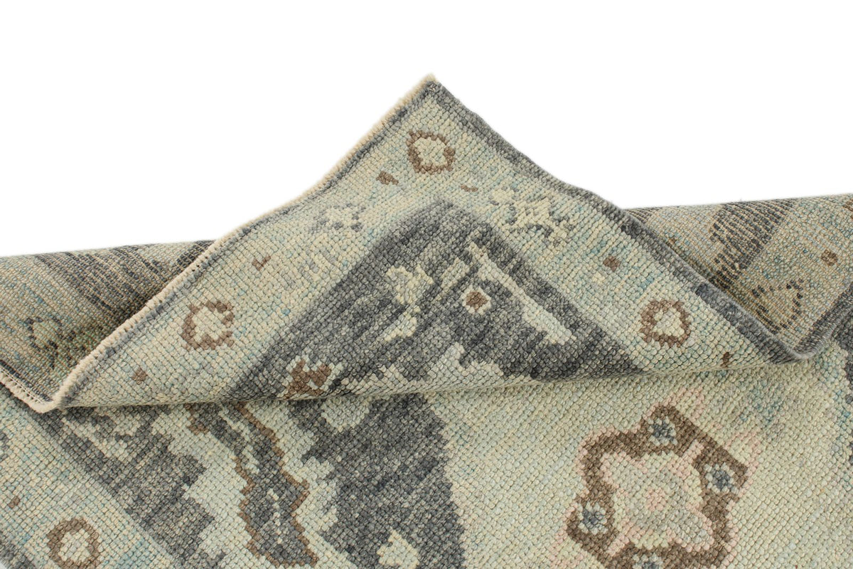 3x5 Gray and Beige Turkish Oushak Rug