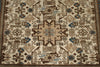 6x9 Ivory and Brown Persian Rug