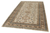 6x9 Ivory and Brown Persian Rug