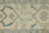 3x12 Ivory and Blue Turkish Oushak Runner