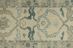 3x12 Ivory and Blue Turkish Oushak Runner