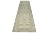 3x12 Ivory and Blue Turkish Oushak Runner