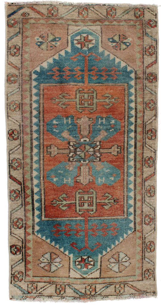 2x3 Multicolor Turkish Tribal Rug