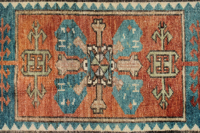 2x3 Multicolor Turkish Tribal Rug