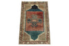 1x3 Pink and Multicolor Turkish Tribal Rug