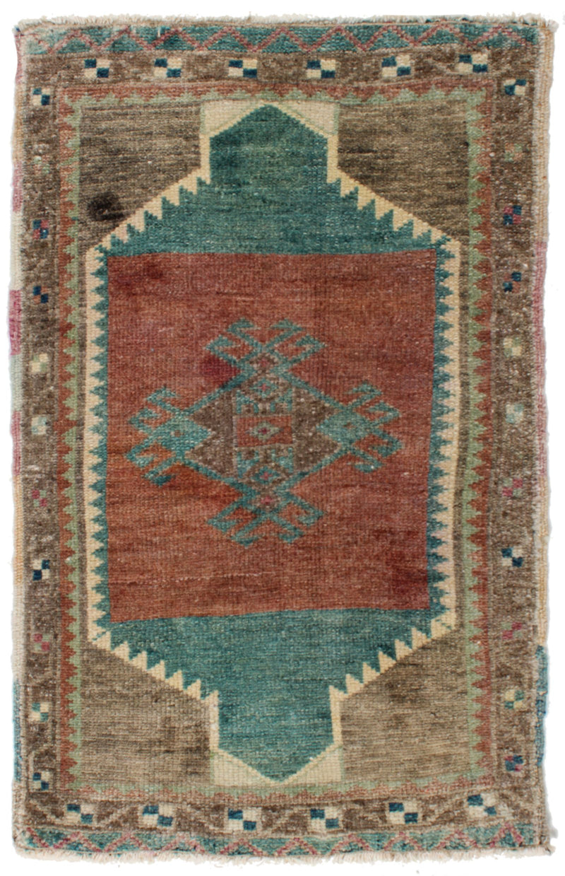 2x2 Multicolor Turkish Tribal Rug