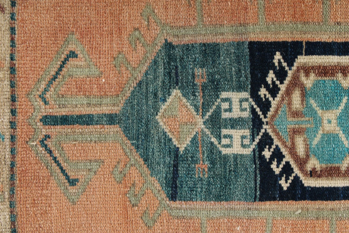 2x3 Pink and Multicolor Turkish Tribal Rug