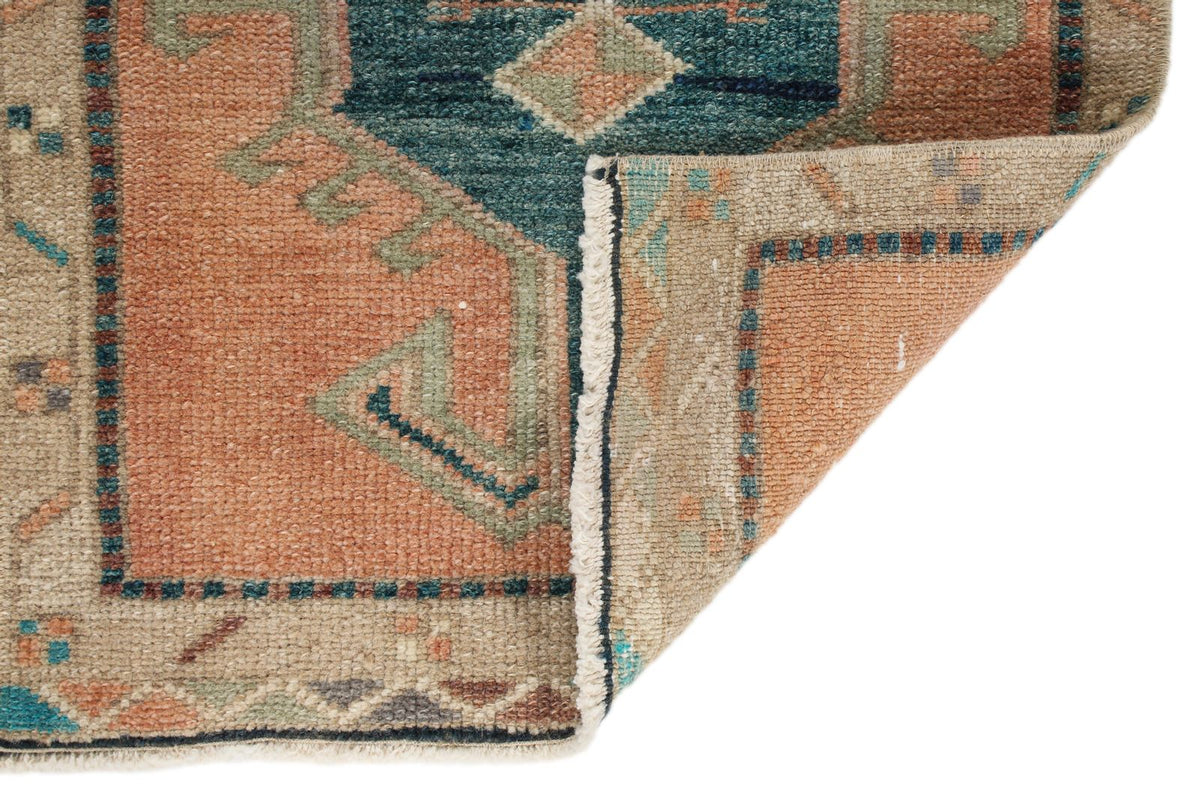 2x3 Pink and Multicolor Turkish Tribal Rug