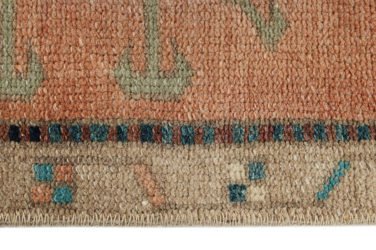 2x3 Pink and Multicolor Turkish Tribal Rug