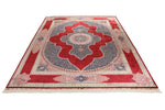 9x12 Red and Ivory Turkish Silk Rug